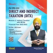 Bharat's Direct And Indirect Taxation (DITX) Module 2 : Indirect Taxation with MCQs (IDT) for CMA Inter December 2023 Exam by Jaspreet Singh Johar